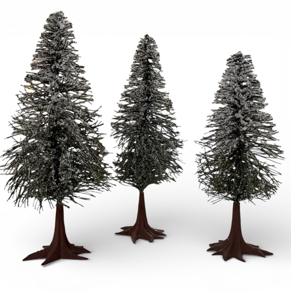 Dept. 56 Retired Heritage Village Frosted Norway Pine Set of 3 
# 5175-6
